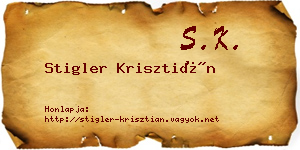 Stigler Krisztián névjegykártya